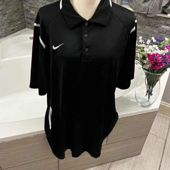 Nike Men's Black Polo with White Accents XL NWOT - Picture 5 of 6